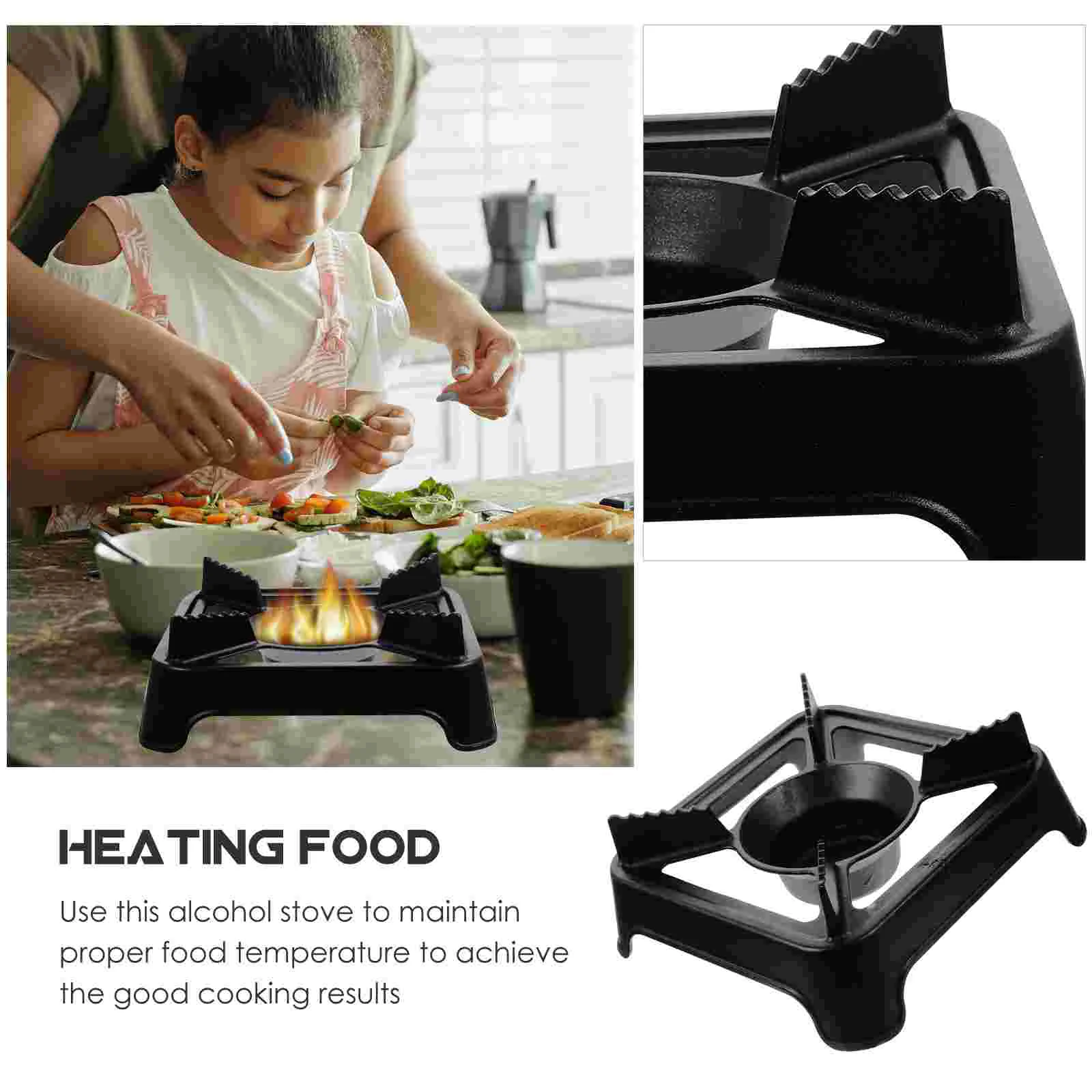 Квадратная плита самообслуживания металлический спиртовой гриль портативная