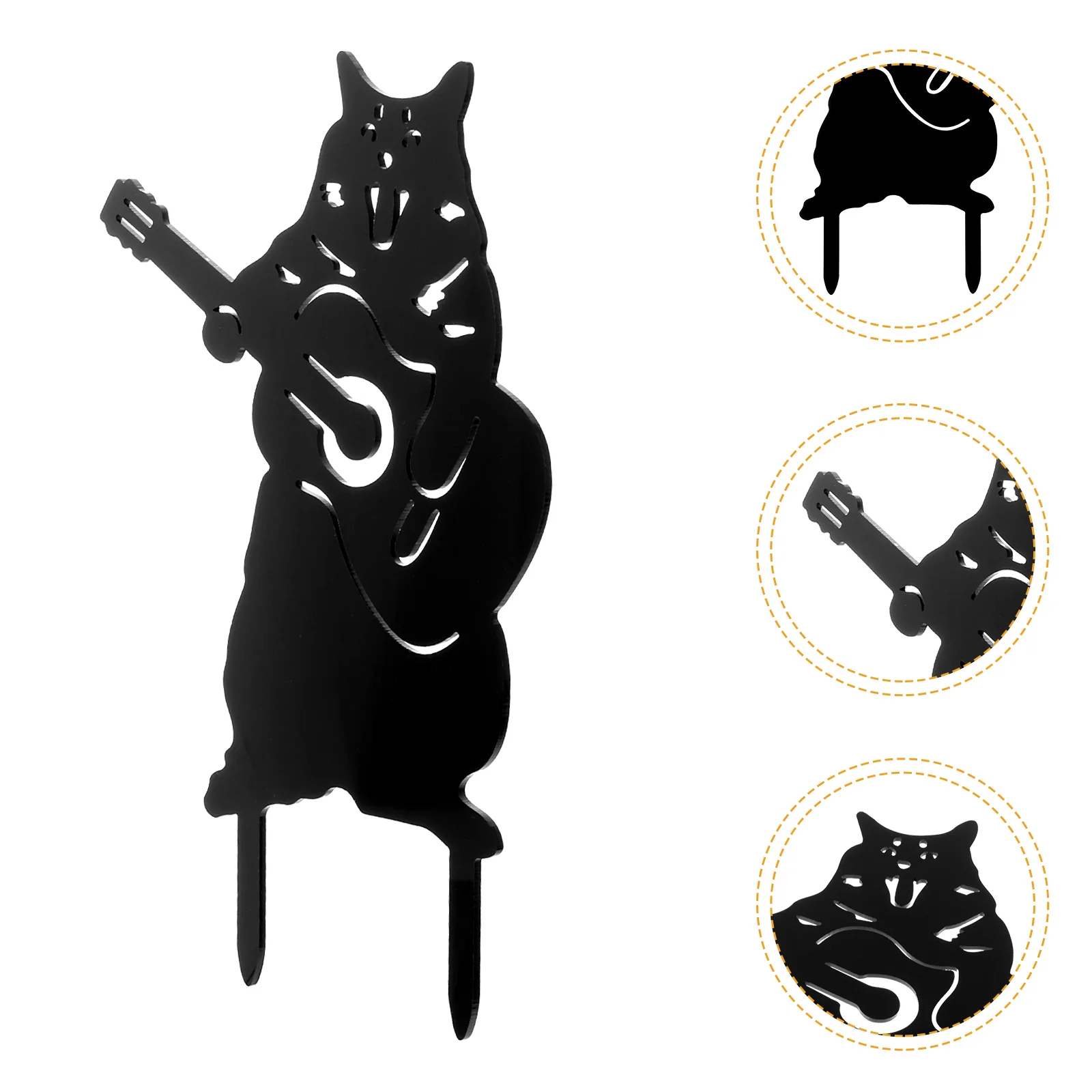 

Cat Garden Stakessilhouette Yard Animal Stake Statue Decorative Lawn Decoration Sign Metal Black Decoroutdoor Silhouettes Kitten