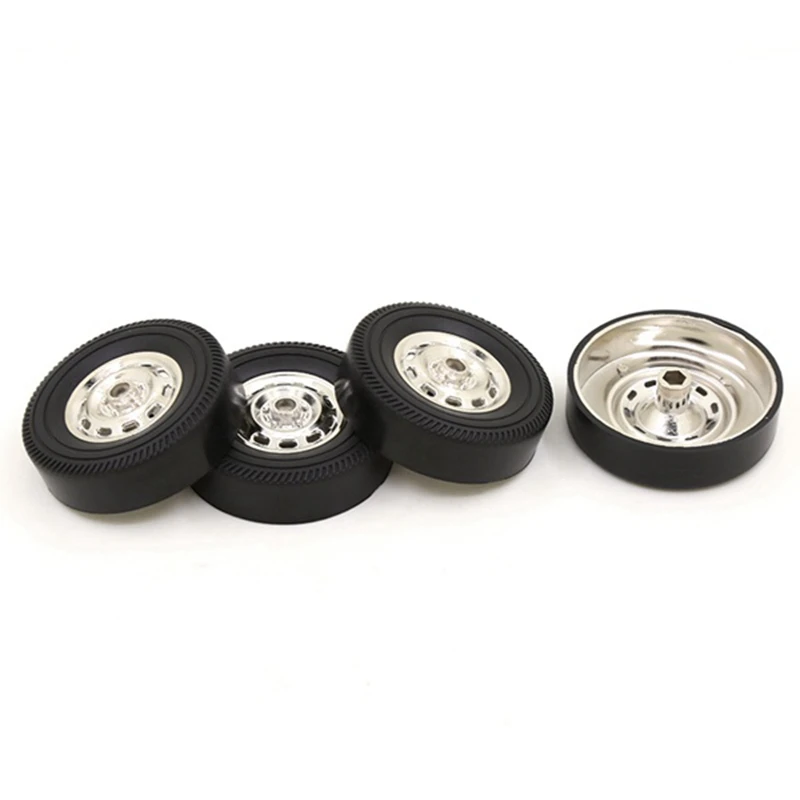

FBIL-4PCS Metal Wheel Tires DIY Replacement Tyres Non-Slip For 1/10 WPL D12 RC Off-Road Buggy Truck Car Repair Tool Parts