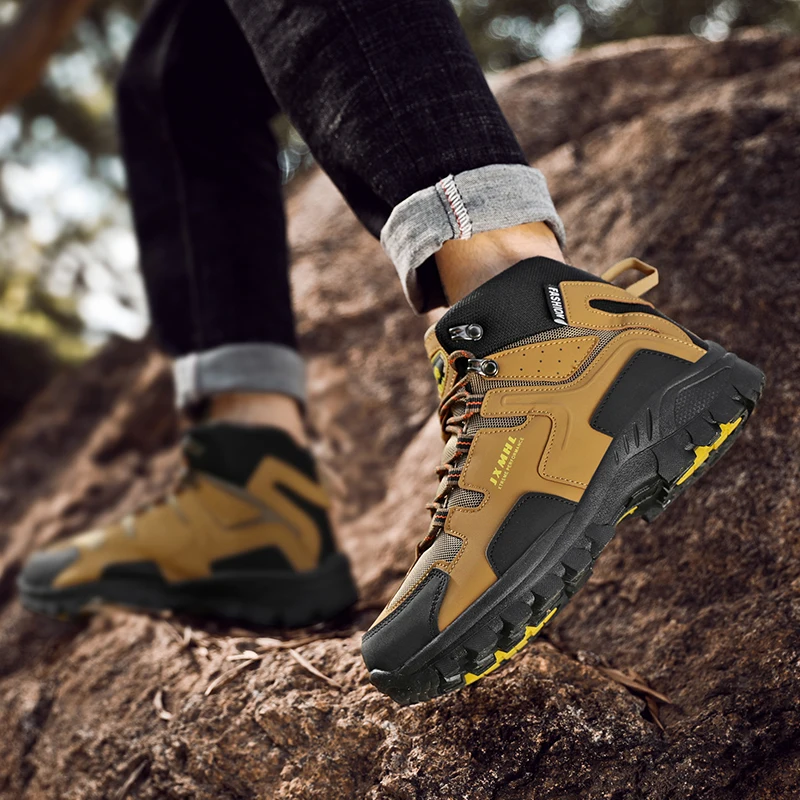 Waterproof Hiking Shoes Unisex High Top Winter Boots Non-slip Outdoor Sports Trekking Climbing Sneakers Durable Hunting Boots