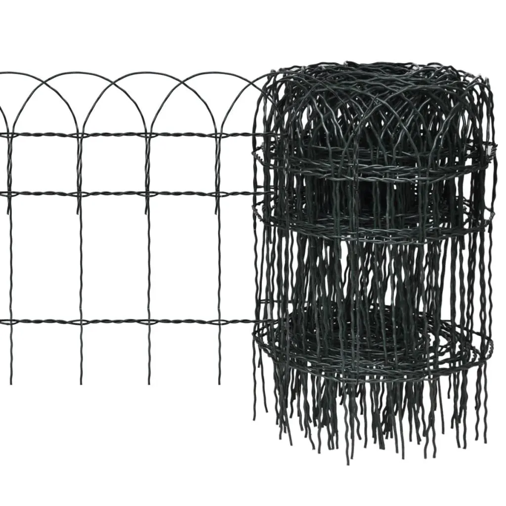 

Garden Border Fence Powder-coated Iron 32.8'x1.3'