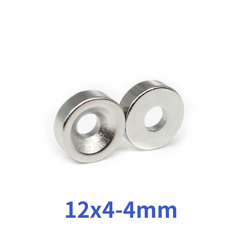 

50pcs 12x4-4mm Stong Neodymium Magnets Disc 12x4-4mm Minor Diameter Magnet Round Countersunk Magnetic 12*4-4mm