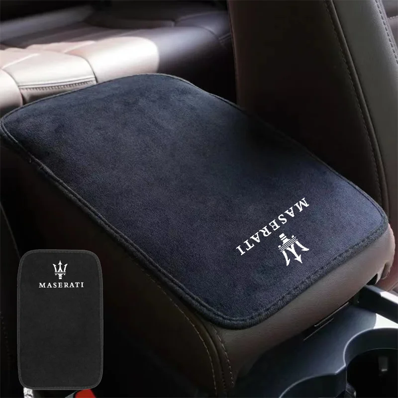 

Suede Leather Armrest Mat Arm Rest Protection Cushion Auto Armrests Storage Box Cover Pad For Maserati uattroporte Levante GT