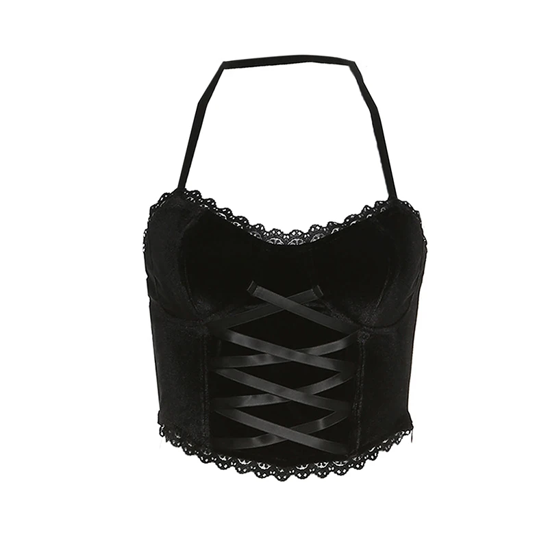 

Women Camisole Top, Sleeveless Halterneck Backless Slim Fit Summer Party Club Crop Tops