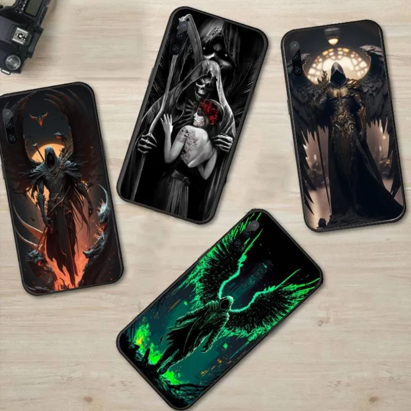 

Чехол для телефона Dark Angel Lucifer для Huawei P50 P40 P30 Pro Lite P Smart 2021 2019 Magic 3, черный мягкий чехол для телефона