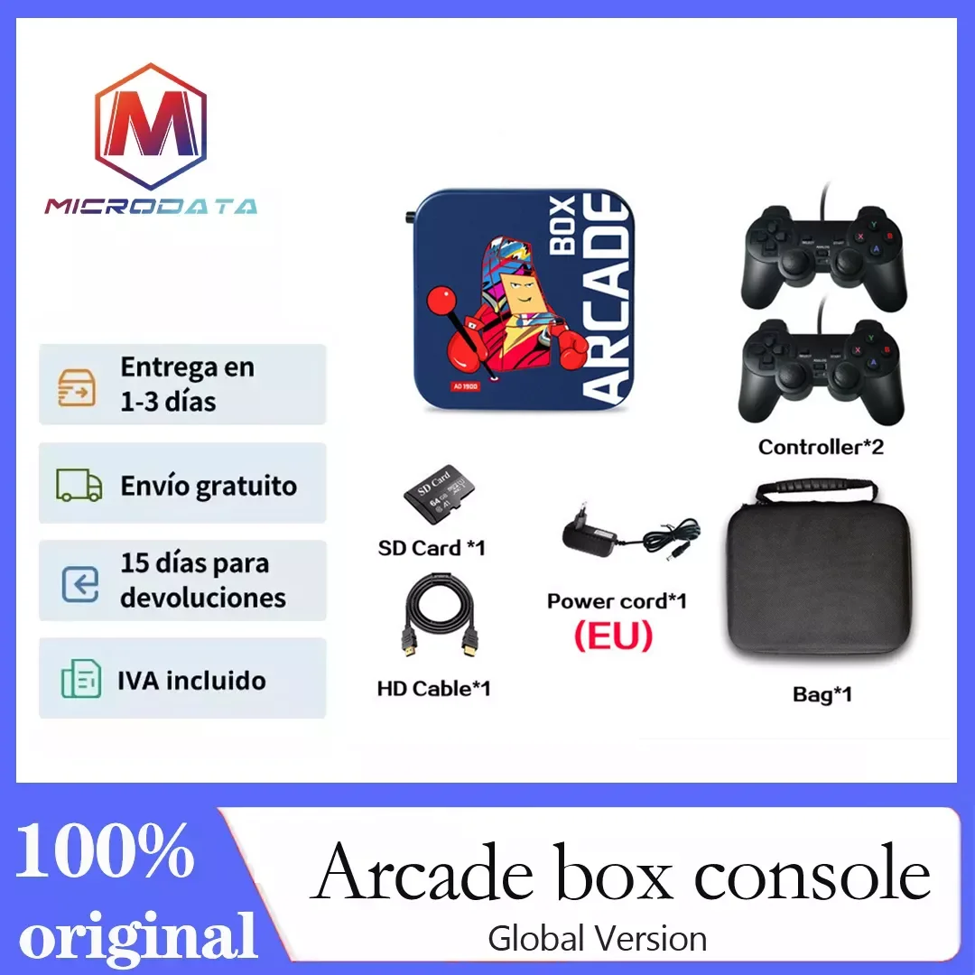 

64GB Arcade Box Video Game Console for PS1/DC/EMI ,Classics Retro Game Console Double Battle 4K HD Screen on TV Projector