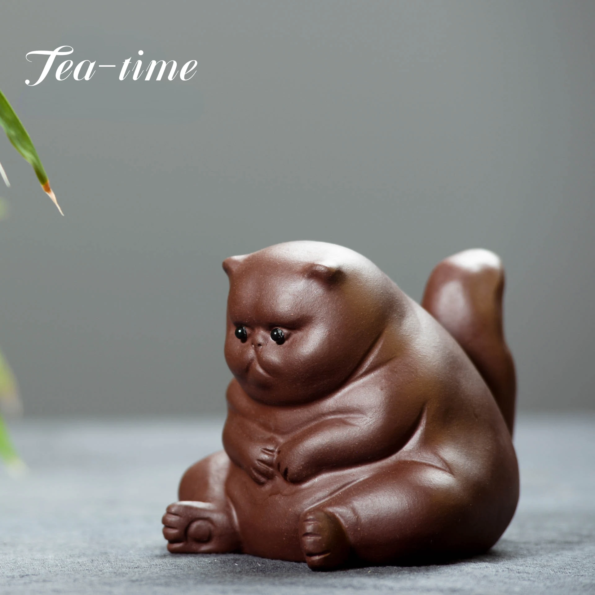 

Handmade Sculpture Crafts Yixing Boutique Purple Clay Tea Pet Lucky Cat Figurine Desktop Ornaments Home Tea Set Decoration Gifts