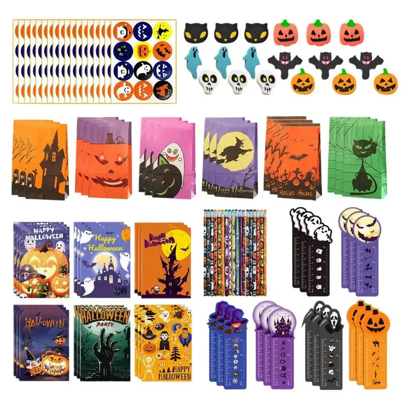 

Halloween Stationery Set Halloween Favors Toys Bulk Set Trick Or Treat Party Favor Toy For Kids Over 3 Years Old