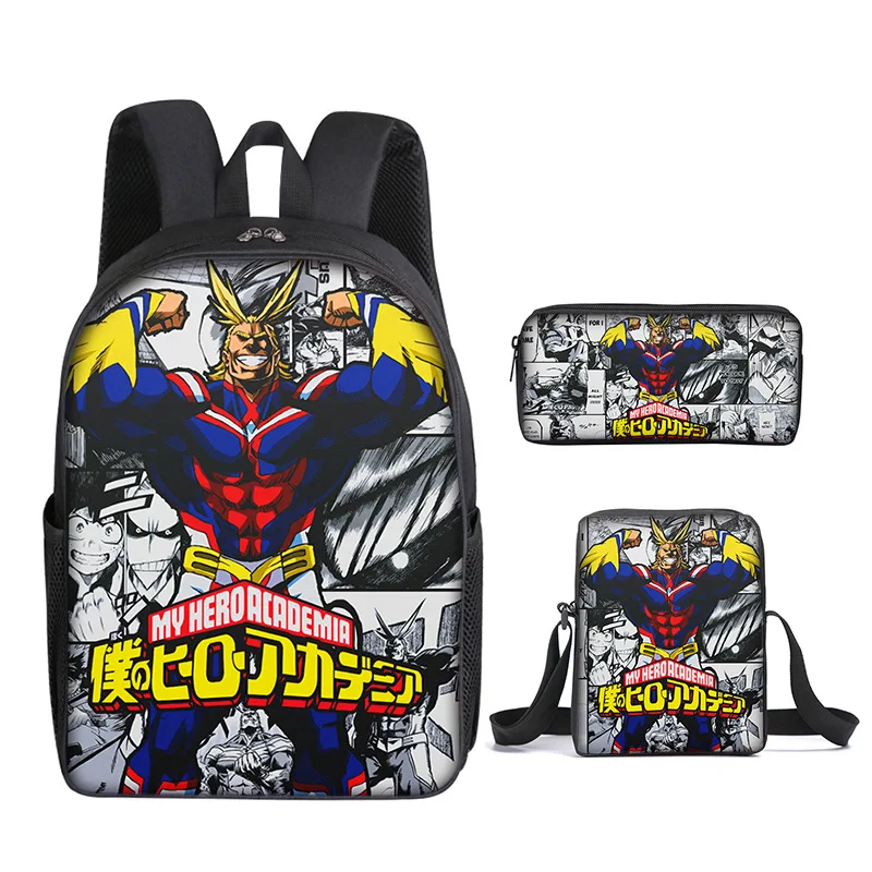 

My Hero Academy Deku Backpack Schoolbag Shoulder Bag Pencil Case Gift for Kids Students