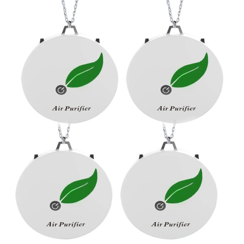 

4Pcs Air Purifier Household Negative Ion Air Purifier, Portable Necklace, For Adults And Children,White