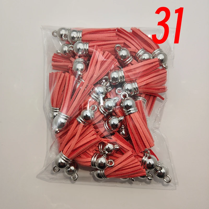 

Подвески с кожаной бахромой для изготовления ювелирных изделий, 60/100 шт.