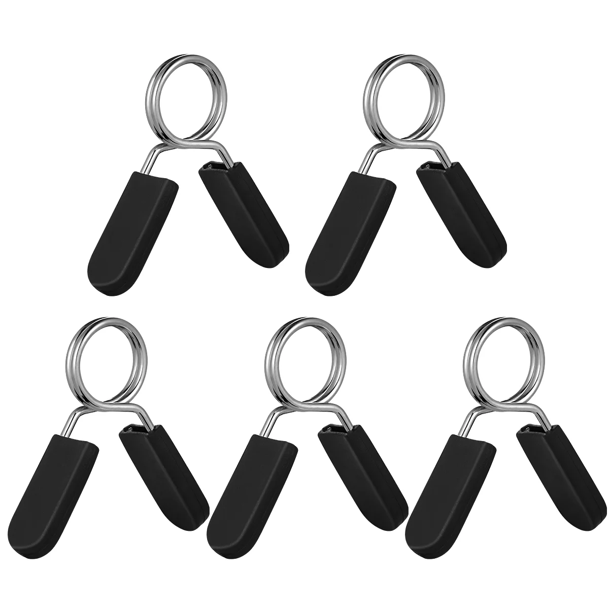 

5Pcs Barbell Spring Clip, Collars Unique Spring Clip Collars Bar Spring Collar for Barbell Weightlifting Fitness