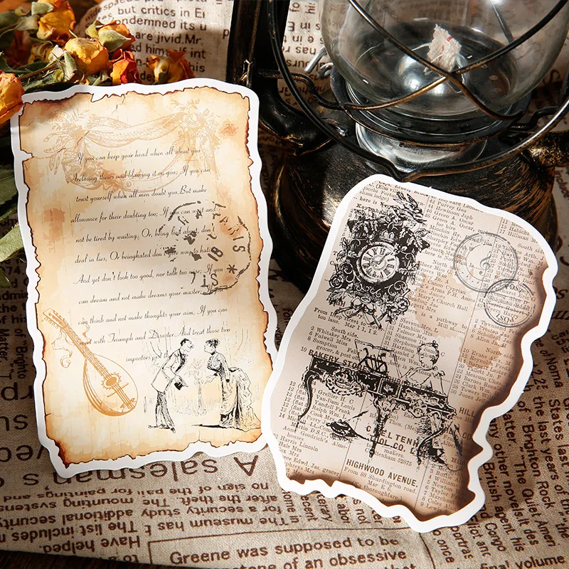 

30PCS/LOT The Burning Poems Vintage Fashion Paper Cards Set DIY Postcard Book Markers Gift