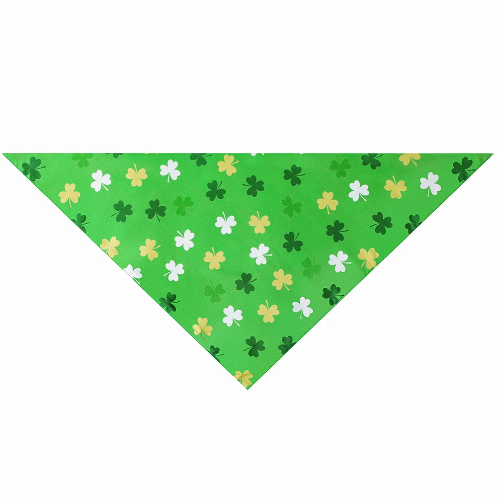 Sucado St. Patrick's Day Dog Bandana Reversible Triangle Bibs Scarf Accessories for Dogs Cats Pets Animals Holiday Bandanas Pet