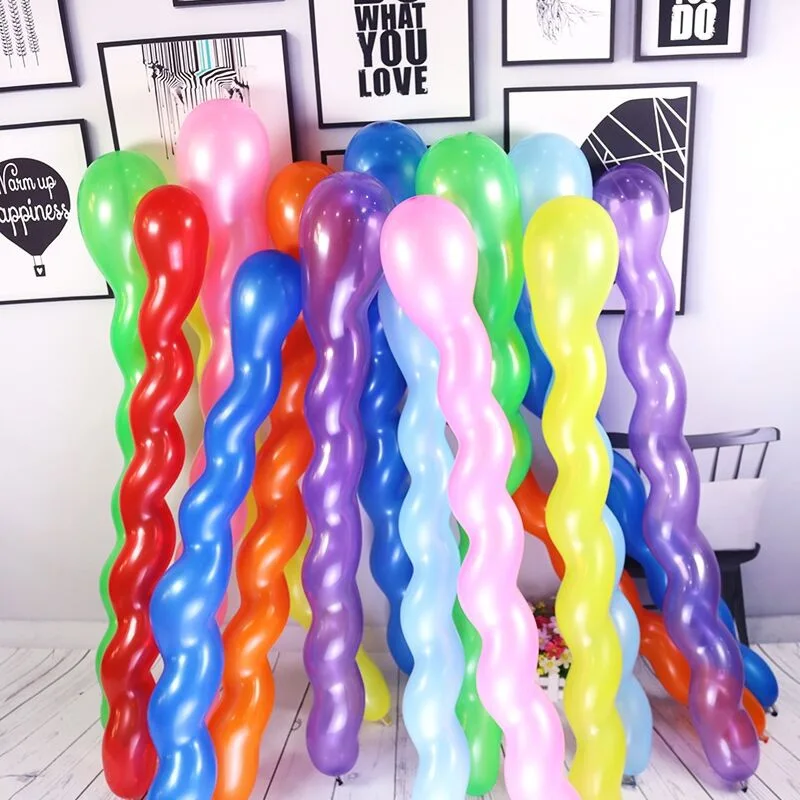 

Thickened Spiral Twist Balloon Bar KTV DIY Children's Cartoon Long Ballon Special-shaped Magic Balon Happy Birthday Party Balon