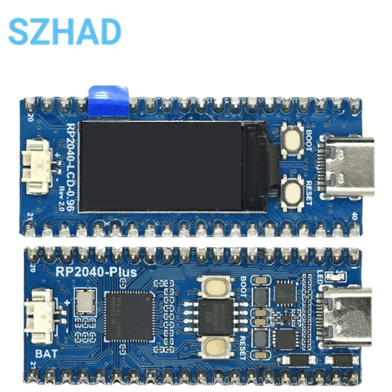 

RP2040 Plus Microcontroller Dual Core ARM Cortex M0+ CPU For Raspberry Pi Pico Weld The Pin 133Mhz Module With 0.96 Inch LCD