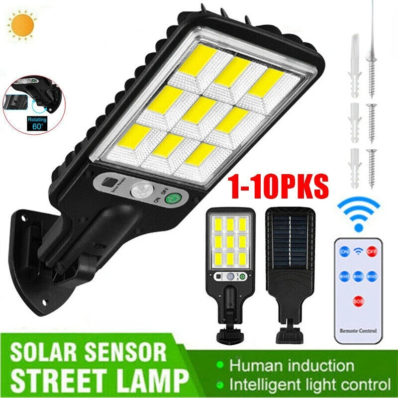 

[Flash Deal]2200 Вт Солнечный фонарь, уличный прожектор с датчиком движения, дистанционное управление, настенный уличный светильник [в наличии в США]