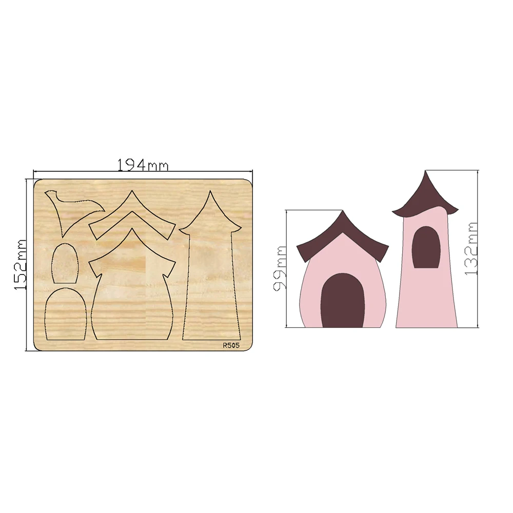 

House New Wooden Cutting Dies Scrapbooking DIY Suitable For Common Die Cutting Machines On The Market /R505