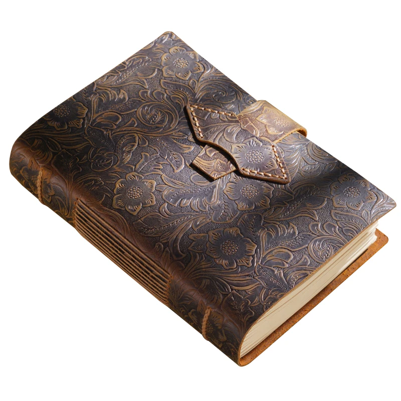 Thickened Cowhide Cover Notebook 200 Sheets Blank Paper Retro Handmade Genuine Leather Note Book Office School Supplies Gift