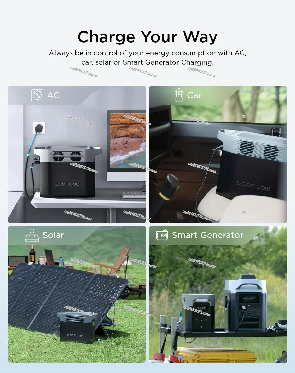 Портативная электростанция ECO FLOW DELTA 2 LiFePO4 1024 Втч 1800 Вт солнечная с электропотоком