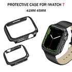 Чехол из углеродного волокна для Apple Watch Series 7 41 мм 45 мм, защитный чехол из поликарбоната для IWatch 7, защитный чехол