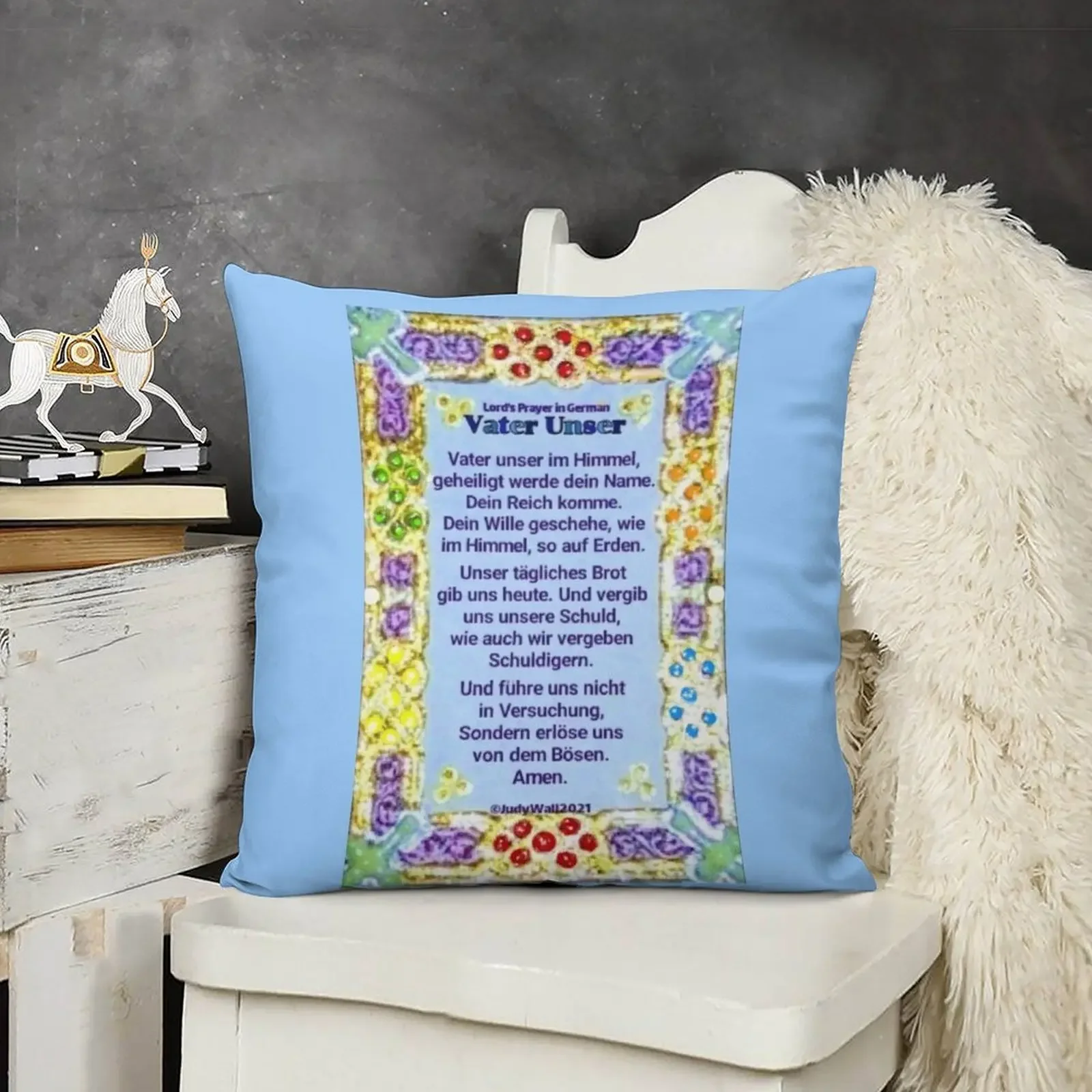 Немецкая Lord's Prayer Vater Unser декоративная подушка рождественская подушки для