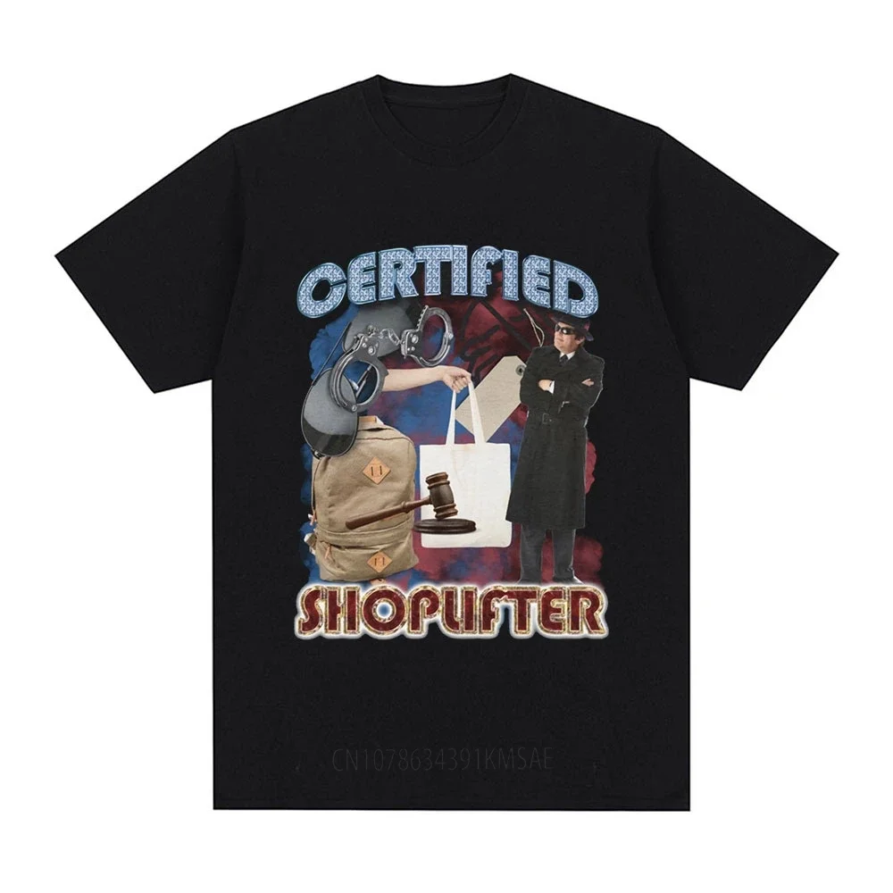 Сертифицированная забавная футболка с магазином Мужская модная Винтажная