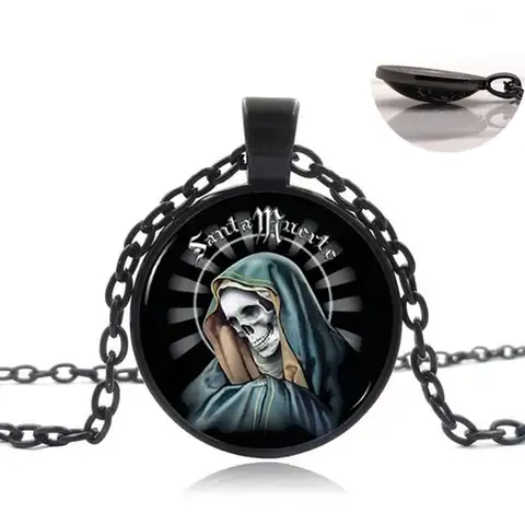 Pendant jewelry unisex gift a charming glass of glass with Santa dead