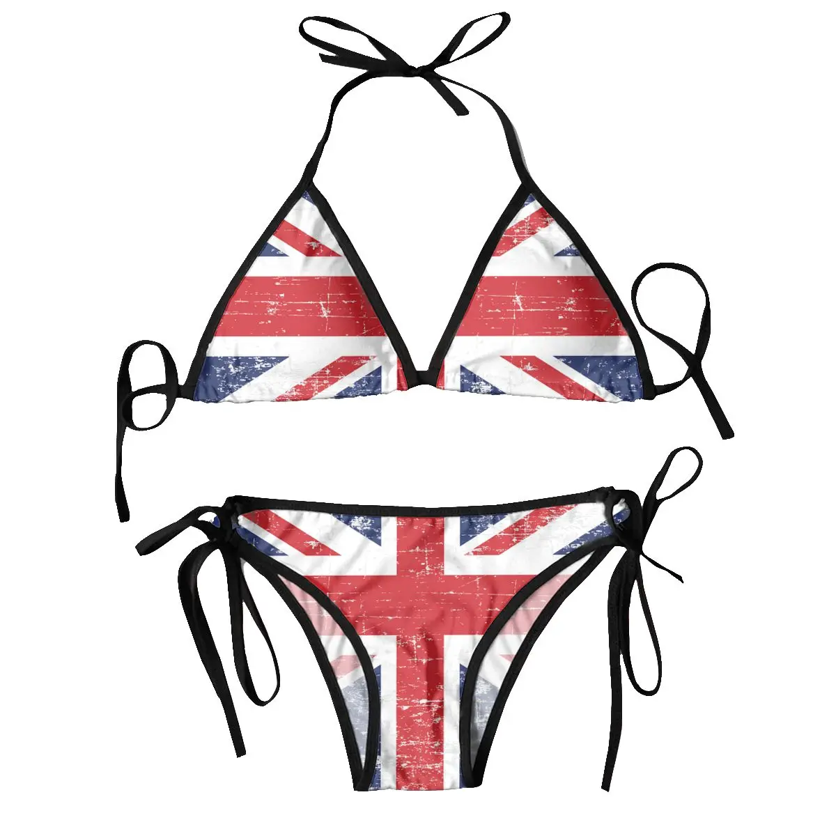 Bikini Set Swimwear Women Swimsuit Sexy Push Up Swimming Bathing Suit Union Jack British Flag Beachwear Summer Brazilian