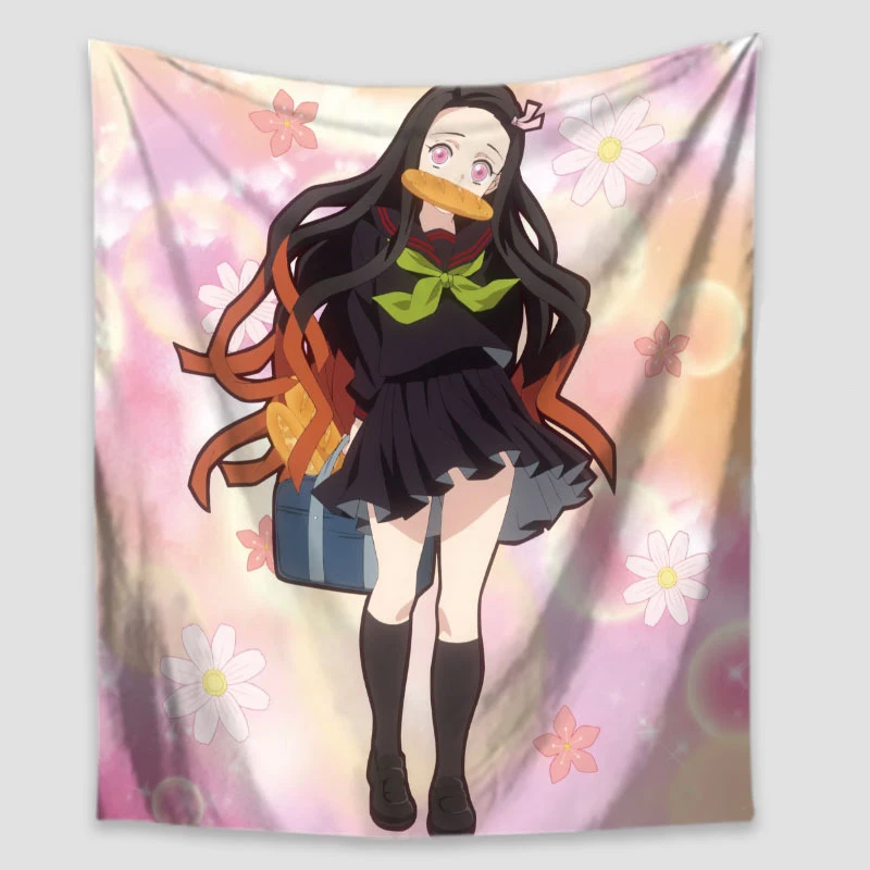 

Гобелен с мультяшными персонажами, настенная ткань с цифровой печатью, домашний декор для гостиной и спальни, фоновая настенная ткань