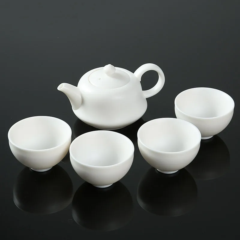 

Jia Zhan Kiln Li Jia Stack White Porcelain Tea Set Teapot Teacup Tea Set Set Kung Fu Tea Set Complete Set Handmade Jade Porcelai