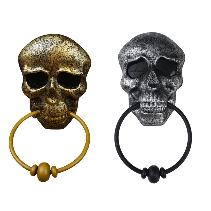 

Halloween Skull Doorbell Door Knocker Props with Scary Sound for Halloween Party