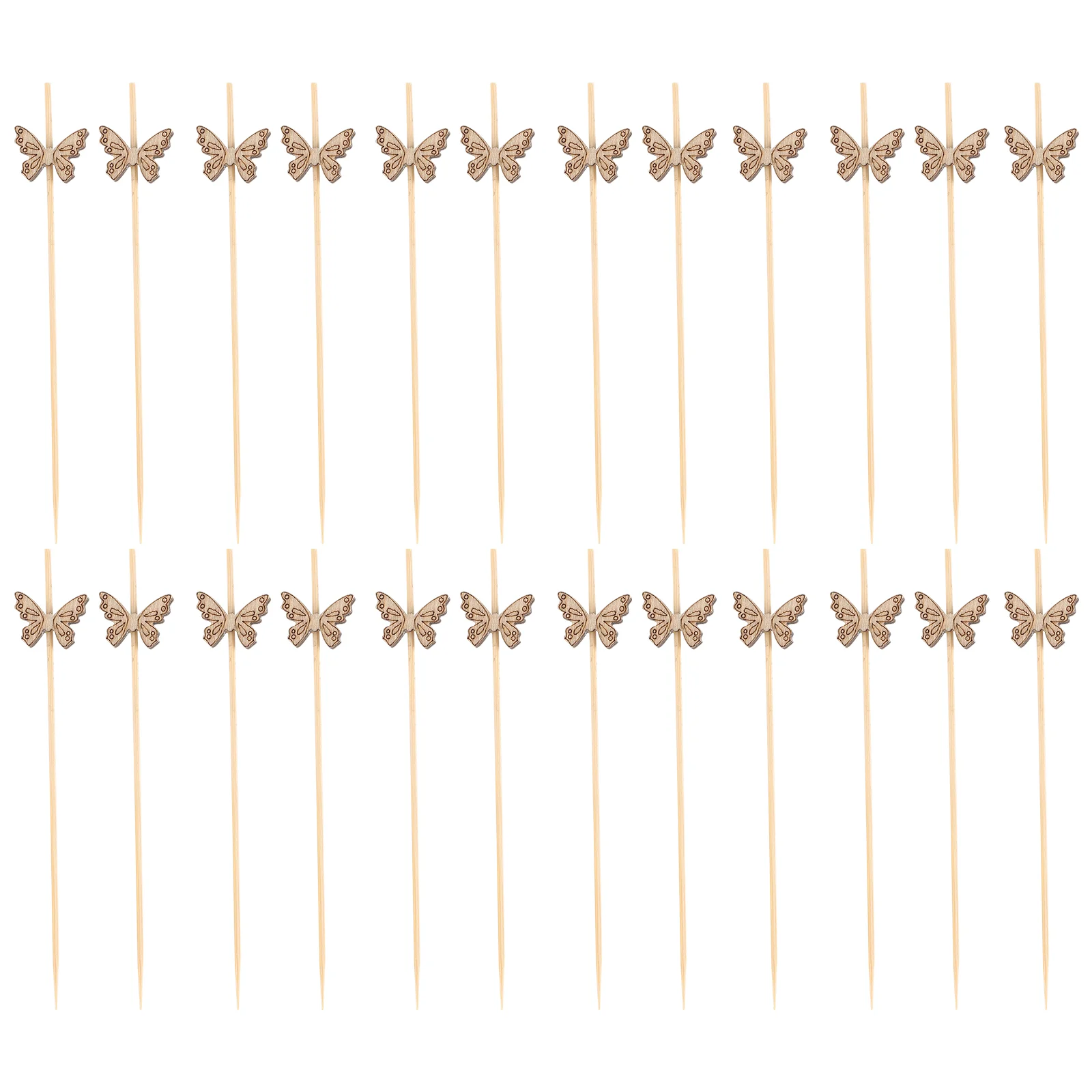 

Sticks Picks Cocktail Pick Fruit Toothpicks Butterflies Wooden Skewerdessert Stick Sandwich Appetizer Forkskabobs Topper Martini