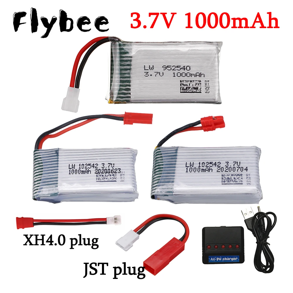 Аккумулятор lipo для дрона 3 7 в 1000 мАч Syma X5 X5C X5SC X5SW TK M68 SG600 KY601 X5HC X5HW X5UW X5UC X400 X500 X800 HD1315