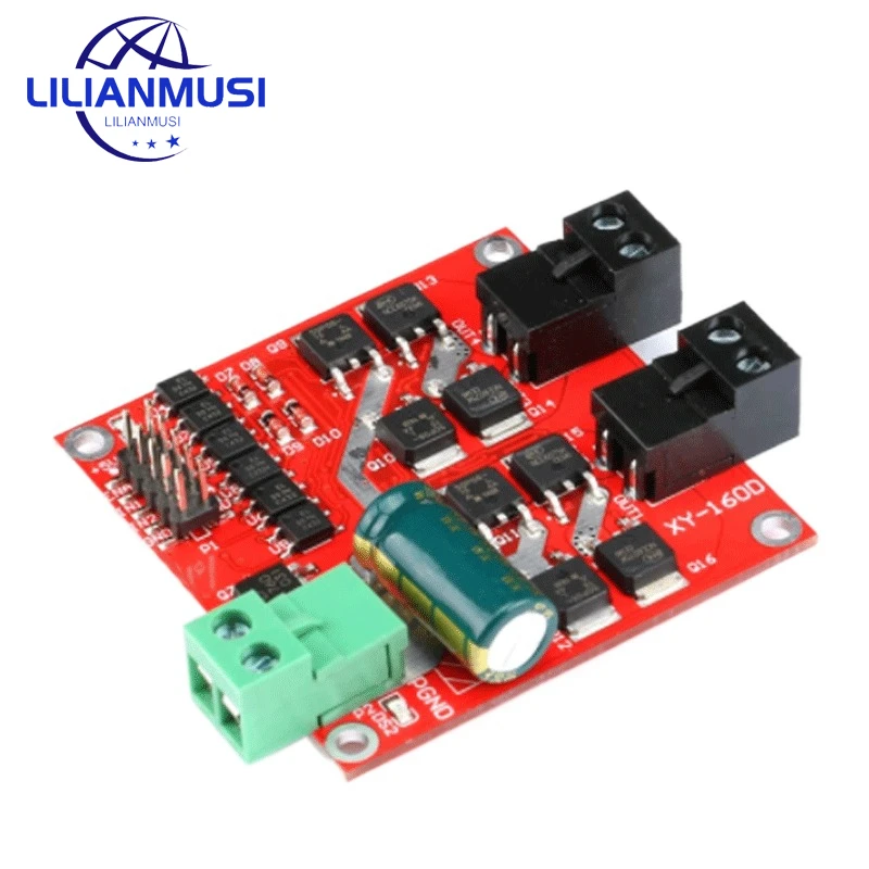 Двухканальный модуль драйвера двигателя постоянного тока 160 Вт, 7A, 12 В, 24 В, H-bridge L298, оптопара сигнала логического управления, привод ШИМ, торможение задним ходом