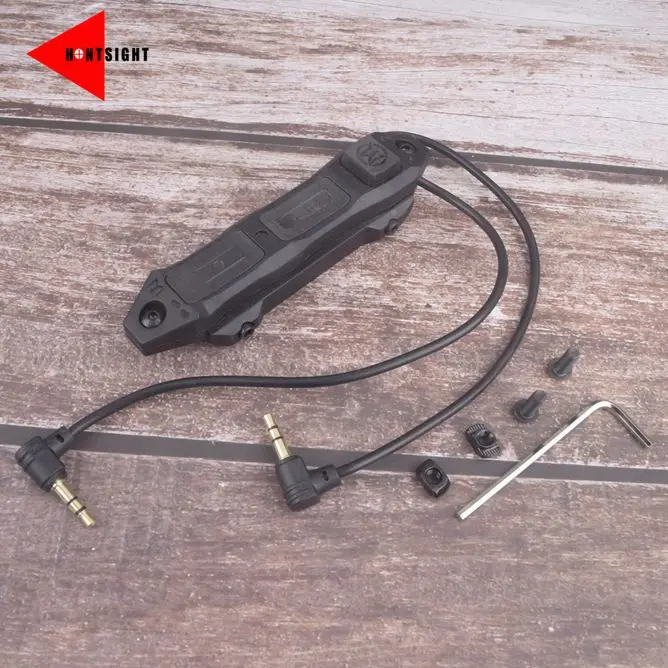 

Tactical Airsoft PEQ Augmented Remote Dual Pressure Double Switch Button for PEQ15 16A DBAL A2 Weapon light fits Keymod M-lok