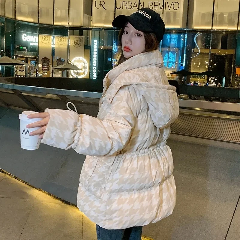 Down Cotton Padded Jacket Women 2022 Autumn Winter New Fashion Loose All-match Casual Bread Coat Female Hooded Thick Warm Parkas