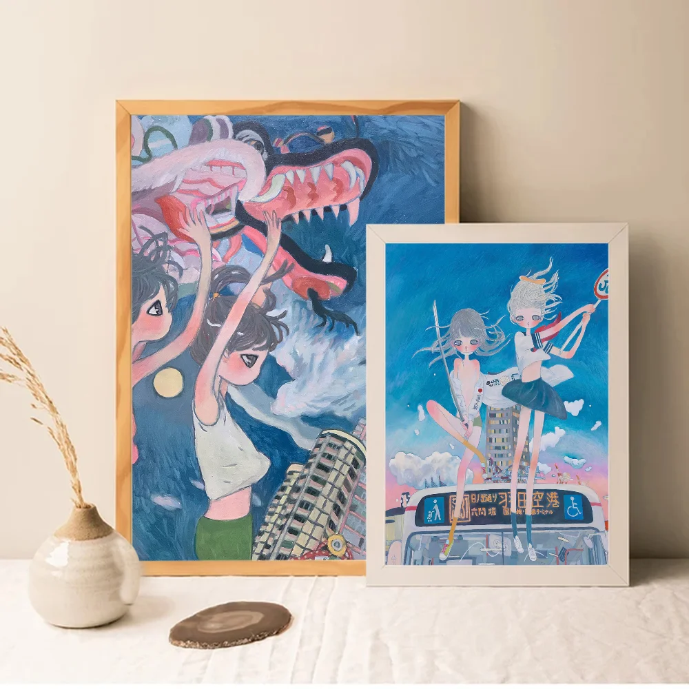 Aya Takano винтажные постеры липкие ретро наклейки из крафт-бумаги DIY комната бар кафе