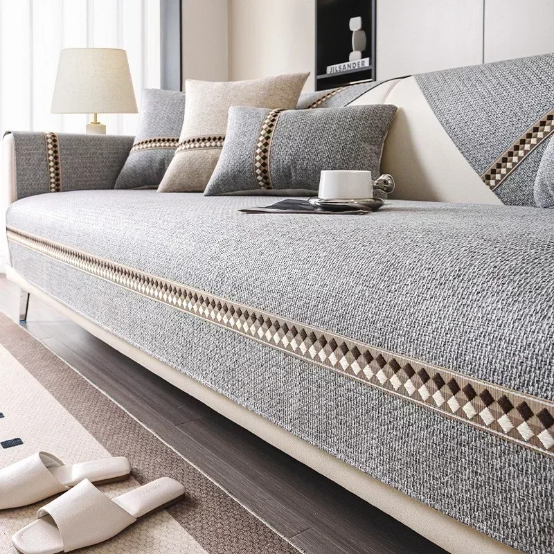 

Чехол для дивана из хлопка и льна