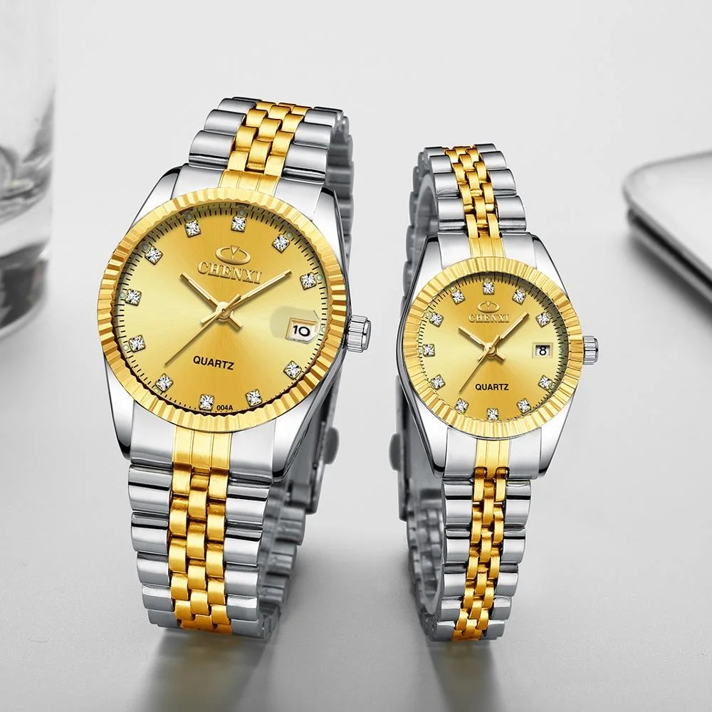 CHENXI 004A Date Luxury Brand For Women Waterproof Clock Male Quartz Wrist Ladies & Man Watches