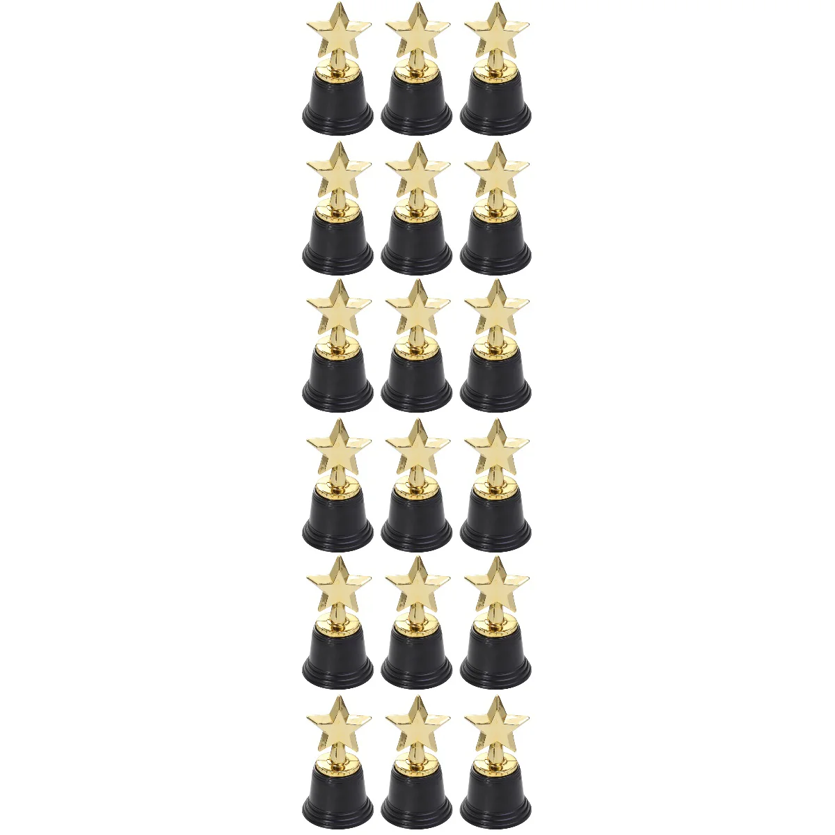 

18 pcs Golden Award Star Trophy Reward Prizes for Party Celebrations Ceremony Appreciation Gift Awards