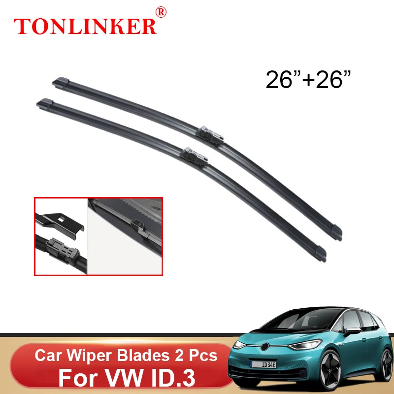 

TONLINKER Car Wiper Blades For Volkswagen VW ID.3 ID3 2019 2020 2021 2022 Car Accessories Front Windscreen Wiper Blade Brushes