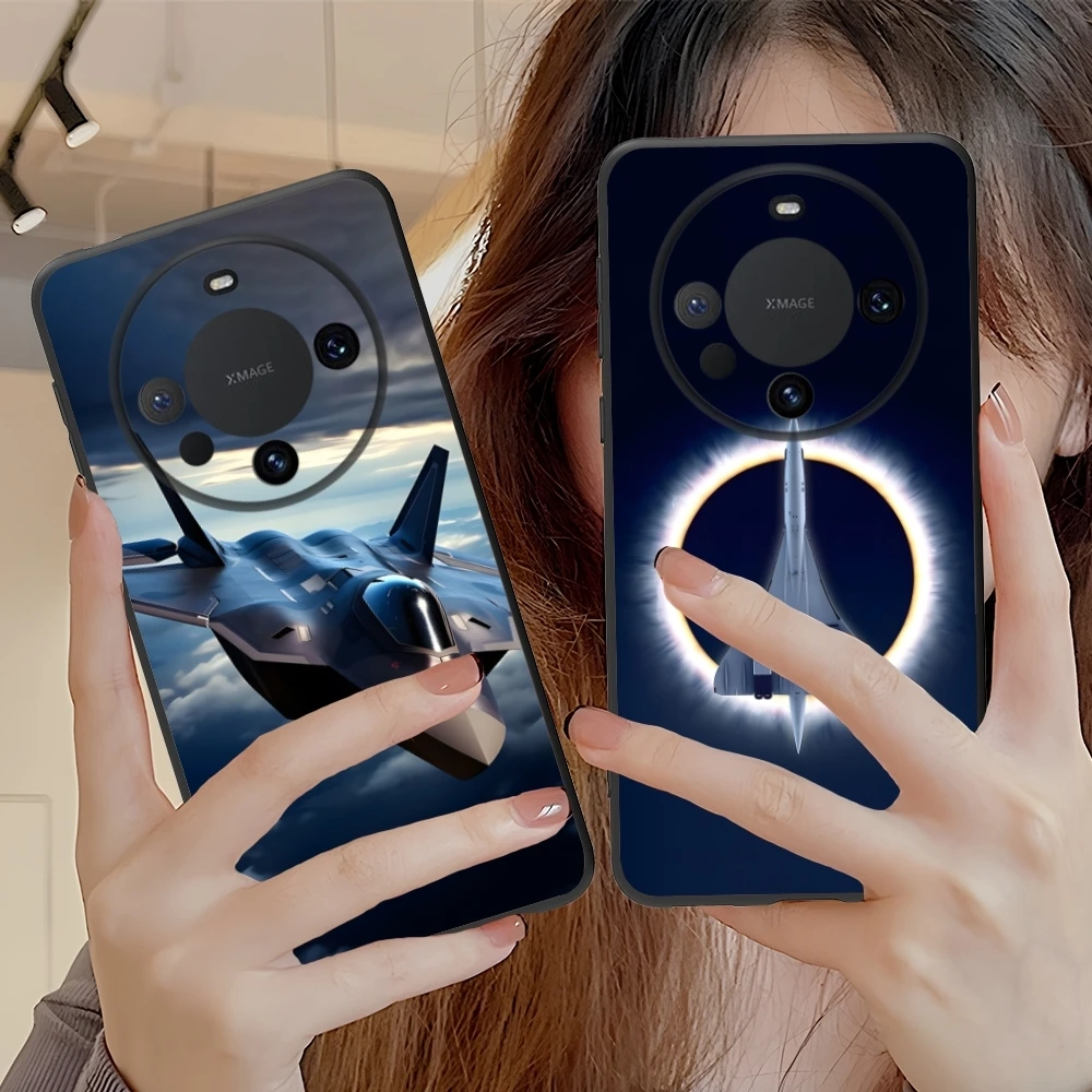 AirForce Plane Mobile Cell Phone Case for Huawei Mate 60 50 40 30 20 10 Pro Plus Lite E 5G Black Soft Cover Shell