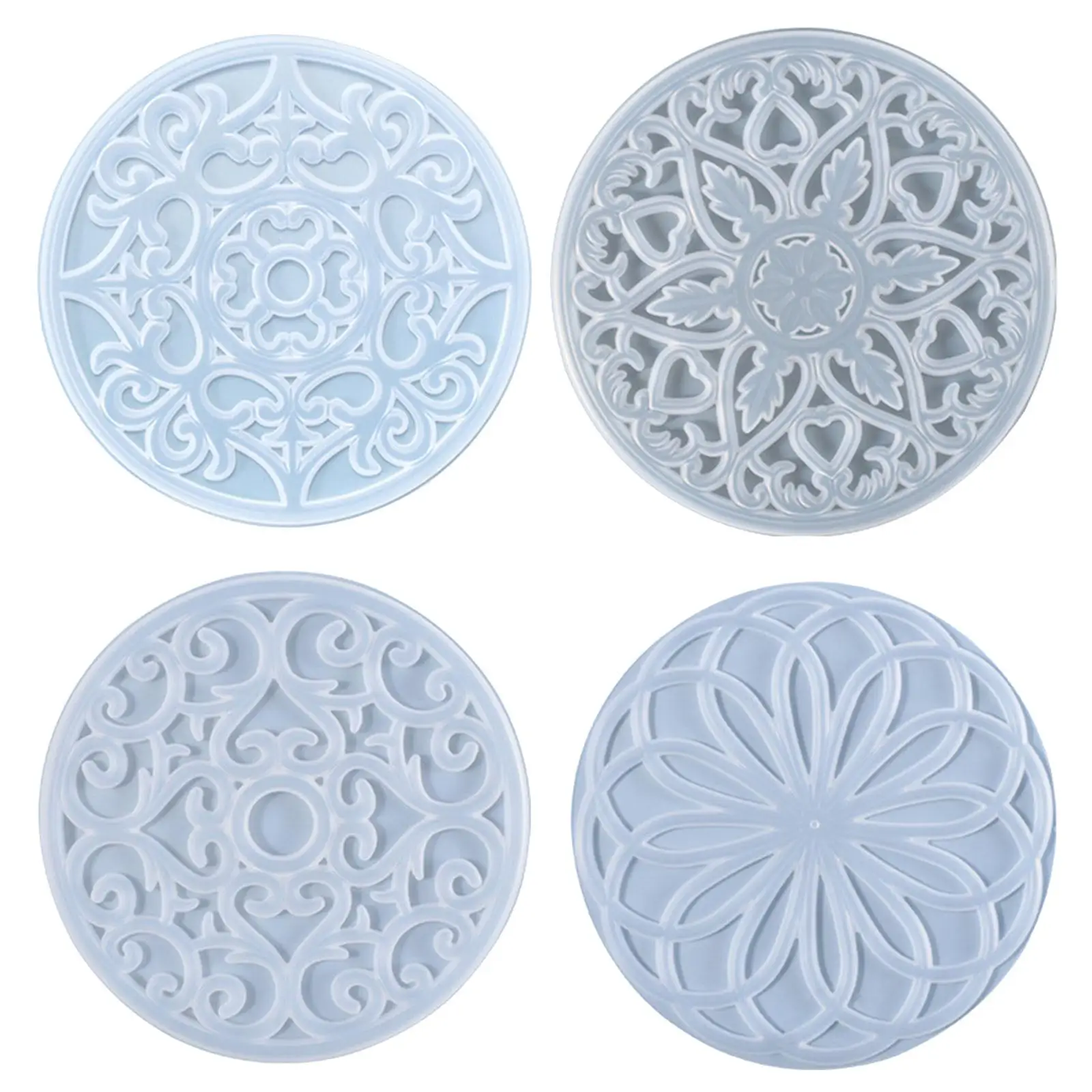 

4x Silicone Resin Casting Coaster Tools Decoration Tool for DIY Office Wedding