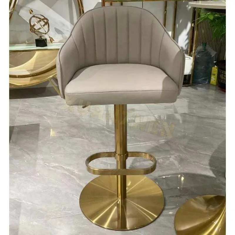 Фото Мебель для отеля, хит продаж, стул для высокой стойки, бархатная обивка из нержавеющей стали, барный стул, стульчик для кормления, барный стул, домашний отель, свадьба №1