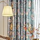 Новое американское пасторальное эркерное окно из хлопка и льна, современное оформление интерьера от пола до потолка для гостиной, столовой, спальни