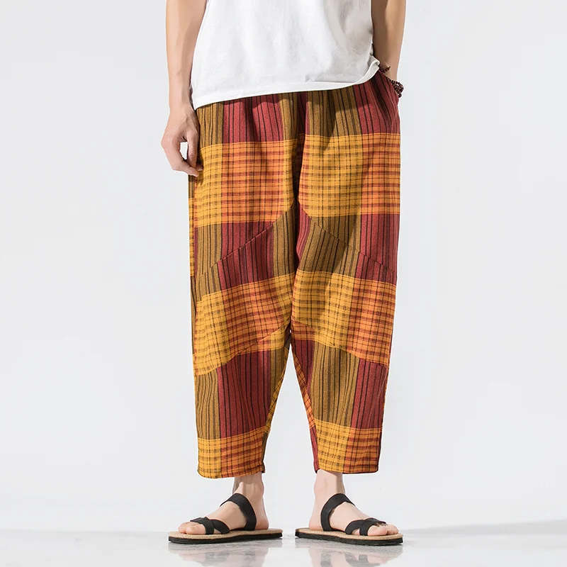 

New Men’s Patchwork Harem Pants Mens Jogger Sweatpants 2023 Harajuku Loose Joggers Male Summer Casual Pants Oversize M-5XL