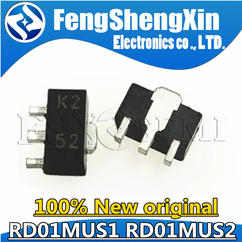 

5pcs RD01MUS1 SOT89 RD01MUS1-T113 SOT-89 K2 RD01MUS2 K5 SOT RoHS Compliance, Silicon MOSFET Power Transistor 520MHz,1W