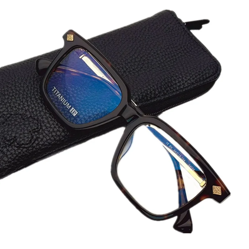 Новинка Chretro-винтажные компактные квадратные очки с оправой из титана 284 54-18