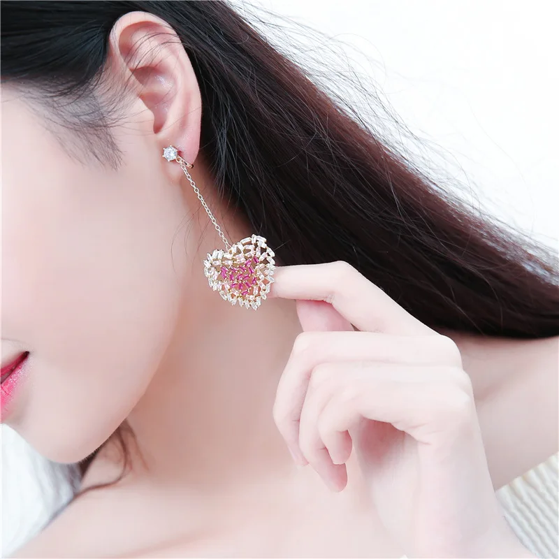 Милые и романтичные циркониевые Серьги love из Японии Южной Кореи женские